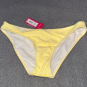 Yellow Checkered Women's Swim Bottom